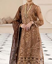 Fawn Organza Suit- Pakistani Chiffon Dress