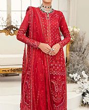 Aik Red Net Suit- Pakistani Chiffon Dress