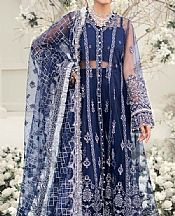 Royal Blue Net Suit- Pakistani Designer Chiffon Suit