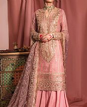 Aik Tea Pink Net Suit- Pakistani Chiffon Dress
