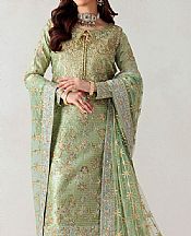 Aik Pistachio Green Tissue Suit- Pakistani Chiffon Dress