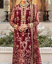 Maroon Net Suit- Pakistani Designer Chiffon Suit