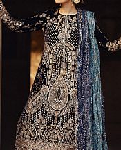 Dark Blue Velvet Suit
