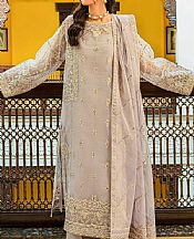 Aik Ivory Organza Suit- Pakistani Designer Chiffon Suit