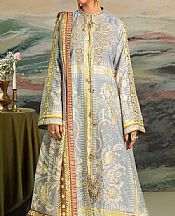 Aik Baby Blue Organza Suit- Pakistani Chiffon Dress