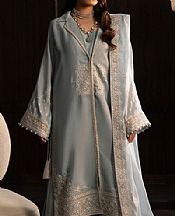 Aik Baby Blue Silk Suit- Pakistani Chiffon Dress