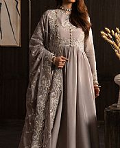 Aik Grey Silk Suit- Pakistani Chiffon Dress
