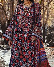 Aik Navy Blue Lawn Suit- Pakistani Designer Lawn Suits