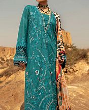Teal Lawn Suit- Pakistani Lawn Dress
