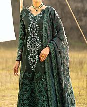 Aik Bottle Green Lawn Suit- Pakistani Lawn Dress