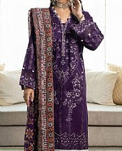 Aik Dark Purple Lawn Suit- Pakistani Designer Lawn Suits