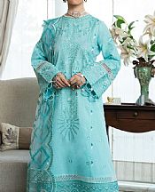 Aik Light Turquoise Lawn Suit- Pakistani Lawn Dress