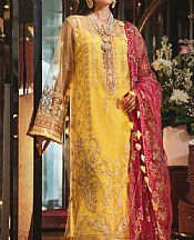 Yellow Net Suit- Pakistani Designer Chiffon Suit