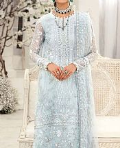 Sky Blue Organza Suit