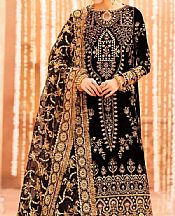 Aik Black Velvet Suit- Pakistani Winter Dress