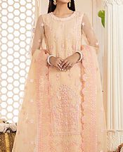 Akbar Aslam Peach Organza Suit- Pakistani Chiffon Dress