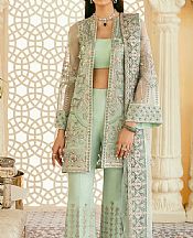 Akbar Aslam Mint Green Organza Suit