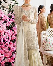 Akbar Aslam Off-white Chiffon Suit- Pakistani Chiffon Dress