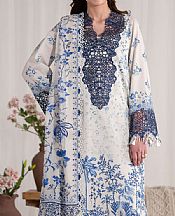 White/Blue Lawn Suit