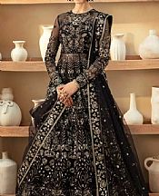 Akbar Aslam Black Organza Suit- Pakistani Chiffon Dress