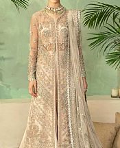 Akbar Aslam Off White Net Suit- Pakistani Designer Chiffon Suit