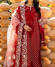 Akbar Aslam Cornell Red Lawn Suit- Pakistani Designer Lawn Suits