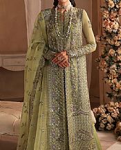 Olive Green Organza Suit