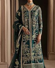 Teal Green Organza Suit