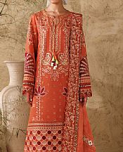 Akbar Aslam Bright Orange Lawn Suit- Pakistani Lawn Dress