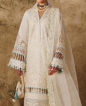 Akbar Aslam Off-white Lawn Suit- Pakistani Lawn Dress