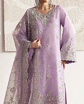 Akbar Aslam Lilac Silk Suit- Pakistani Designer Chiffon Suit
