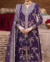 Akbar Aslam Indigo Silk Suit- Pakistani Chiffon Dress