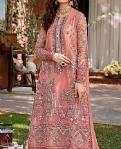 Akbar Aslam Tea Pink Organza Suit- Pakistani Chiffon Dress