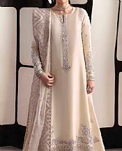 Akbar Aslam Off White Silk Suit- Pakistani Chiffon Dress