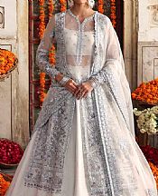 Akbar Aslam Light Grey Organza Suit- Pakistani Chiffon Dress