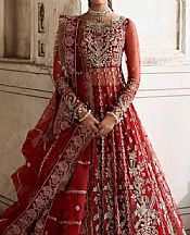 Akbar Aslam Cornell Red Net Suit- Pakistani Designer Chiffon Suit