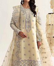 Akbar Aslam Off White Silk Suit- Pakistani Designer Chiffon Suit