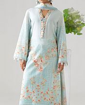 Akbar Aslam Turquoise Lawn Suit- Pakistani Designer Lawn Suits