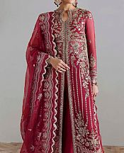 Akbar Aslam Cardinal Organza Suit- Pakistani Designer Chiffon Suit