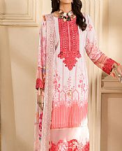 Brink Pink/White Cambric Suit- Pakistani Winter Dress
