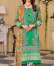 Emerald Green Cambric Suit- Pakistani Winter Dress