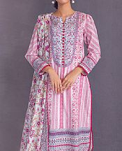 White/Hot Pink Cambric Suit- Pakistani Winter Dress