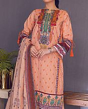 Peach Cambric Suit- Pakistani Winter Dress