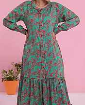 Sea Green Cottel Suit (2 Pcs)- Pakistani Winter Dress