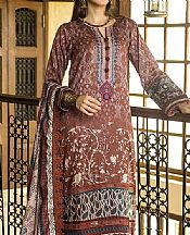 Chestnut Brown Lawn Suit- Pakistani Lawn Dress