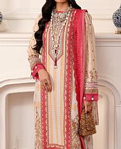Al Zohaib Pastel Red/Off-white Cambric Suit- Pakistani Winter Dress