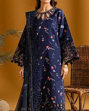 Dark Blue Lawn Suit