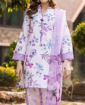 Alizeh White/Lilac Lawn Suit- Pakistani Designer Lawn Suits
