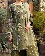Alizeh Olive Lawn Suit- Pakistani Lawn Dress
