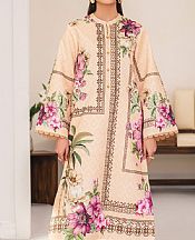 Alizeh Tan Lawn Suit (2 Pcs)- Pakistani Lawn Dress